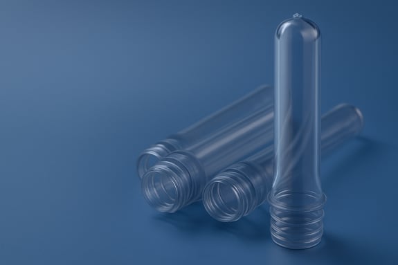 Translucent Preforms on Blue Surface